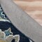 Homeroots 7 ft. Round Blue Floral Medallion Area Rug 396268 - alternate 5